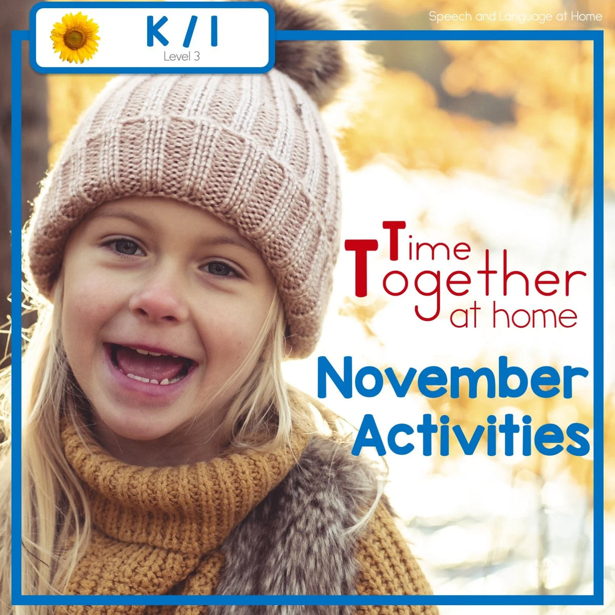 November Kindergarten Speech Activities You Can Do At Home