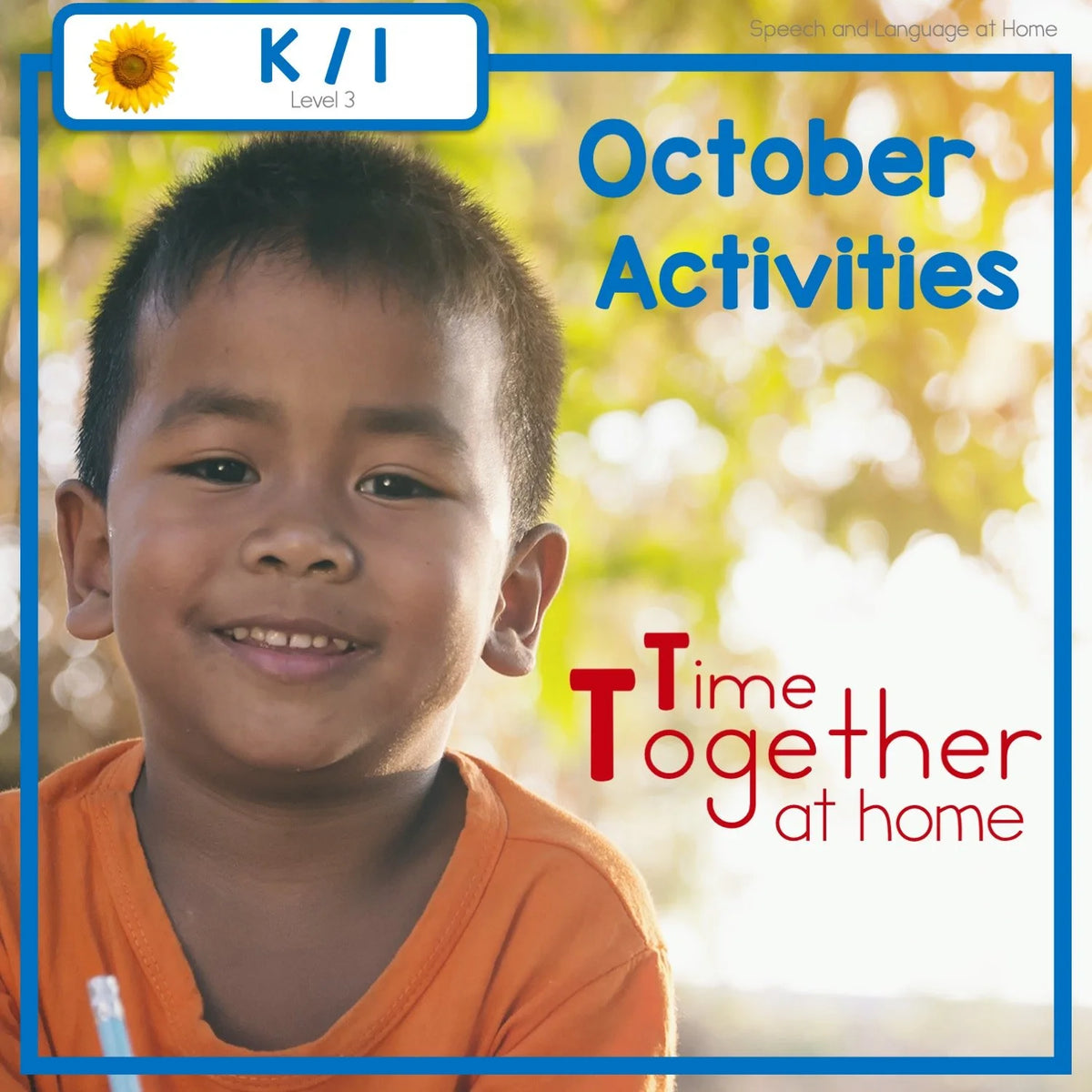 October Kindergarten Speech Activities You Can Do At Home