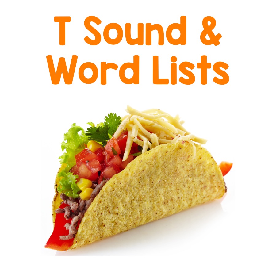 T Word List and Activities for Speech Therapy