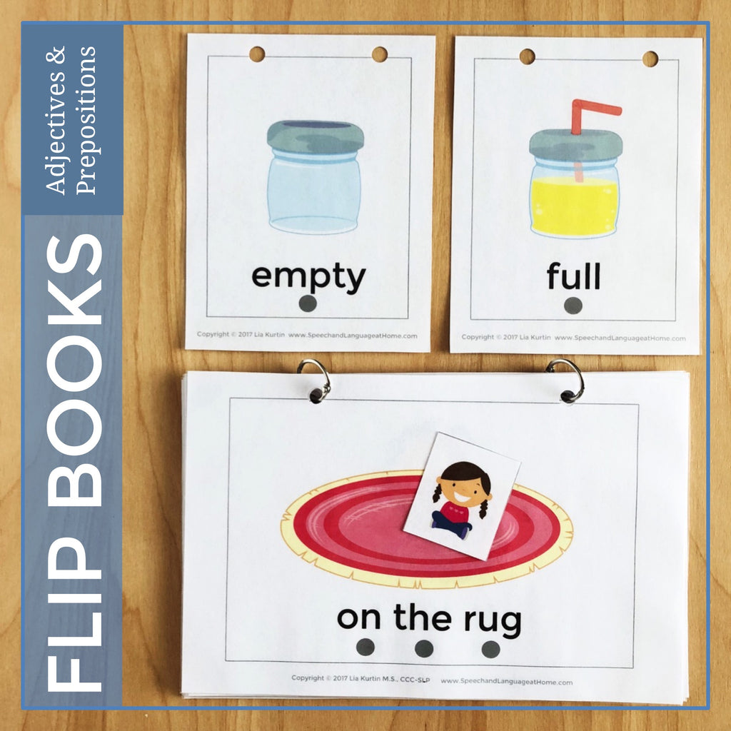 Expanding Utterances Adjectives and Prepositions Flip Books