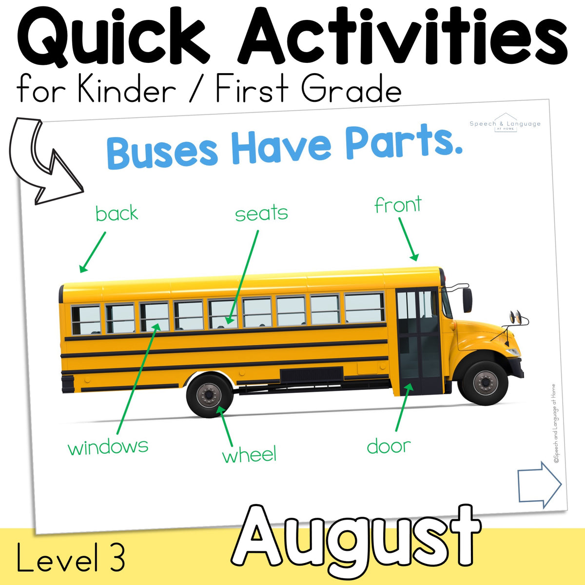 August Activities K-1
