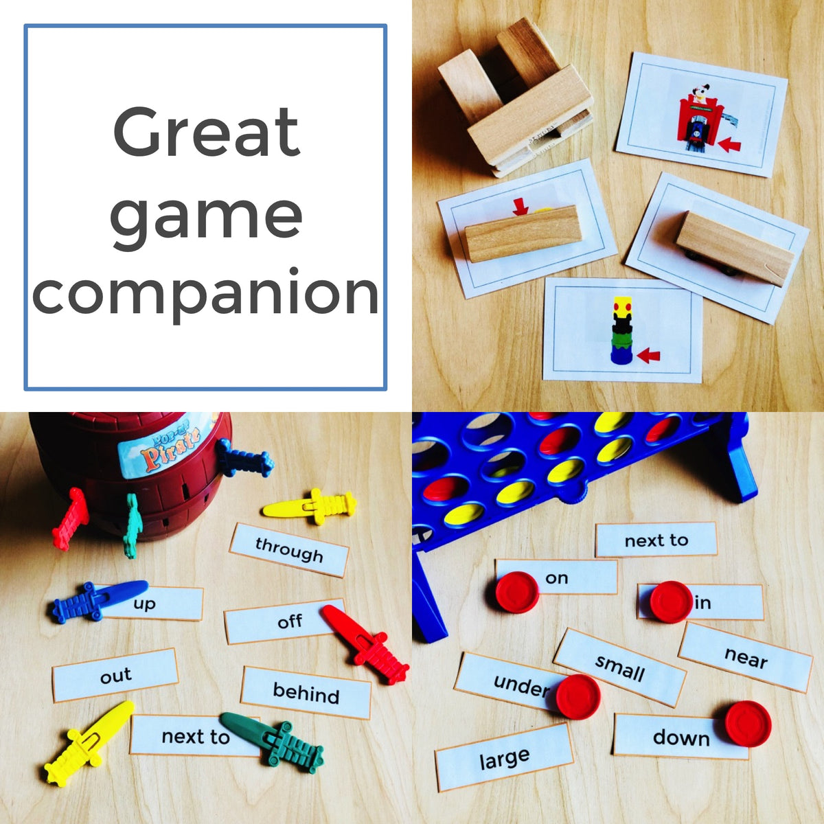 Basic Concepts and Prepositions Photo Cards