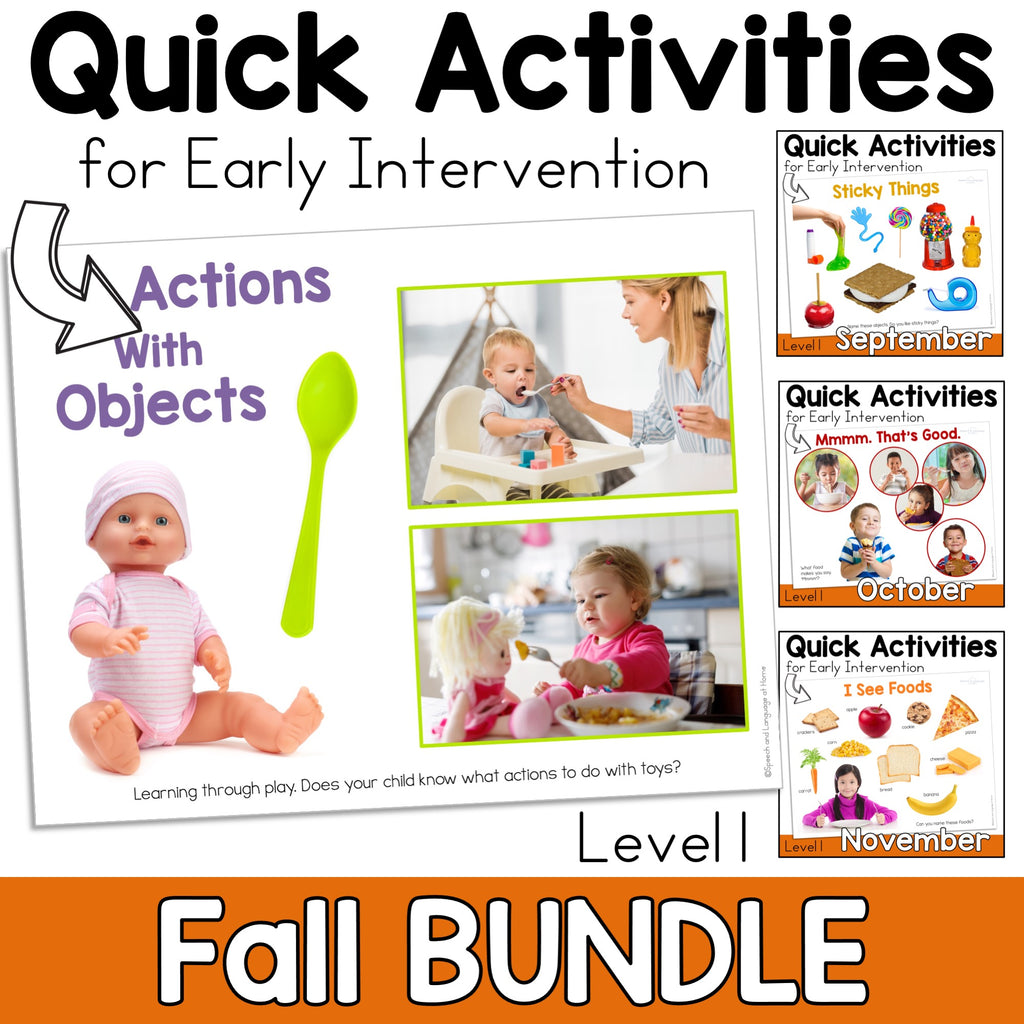 Fall Early Intervention Speech Therapy Activities
