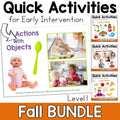Fall Early Intervention Speech Therapy Activities