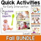 Fall Early Intervention Speech Therapy Activities