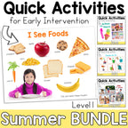 Summer Early Intervention Speech Therapy Activities