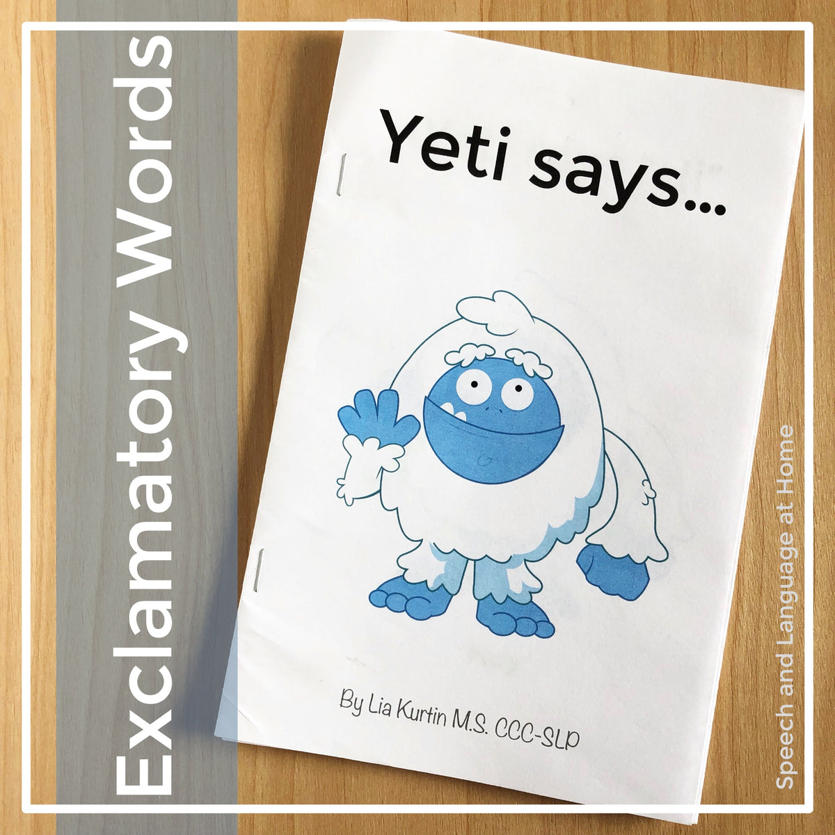 Yeti Says Exclamatory Words Book