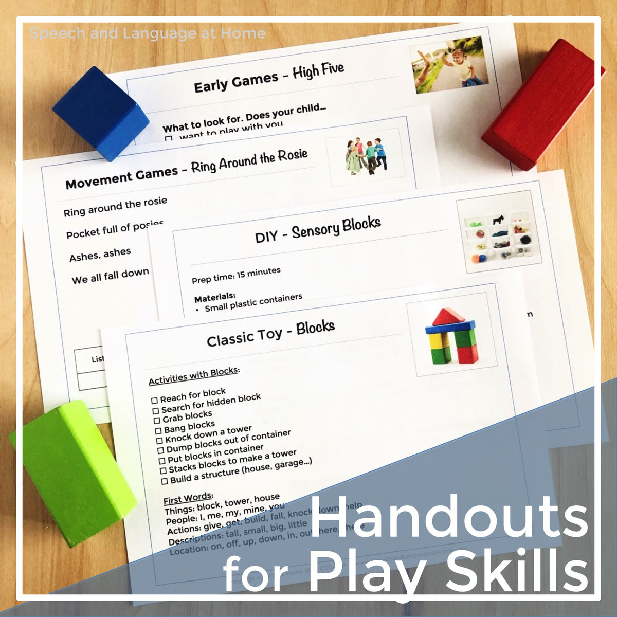 Toys and Play Based Activities Parent Handouts