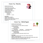 Toys and Play Based Activities Parent Handouts