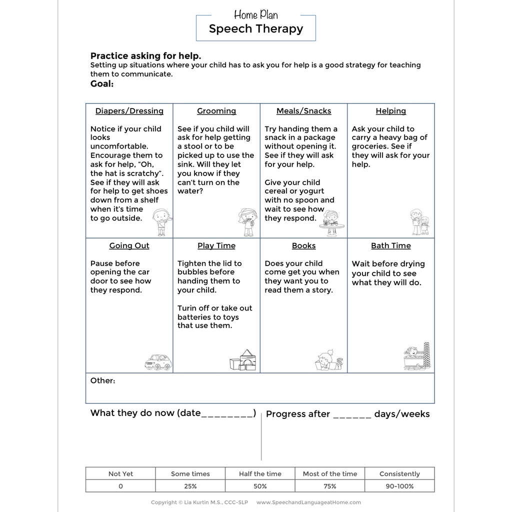Home Plans for Early Intervention Parent Handouts