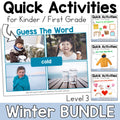 Winter Kindergarten Speech Therapy Activities