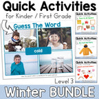 Winter Kindergarten Speech Therapy Activities