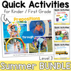 Summer Kindergarten Speech Therapy Activities