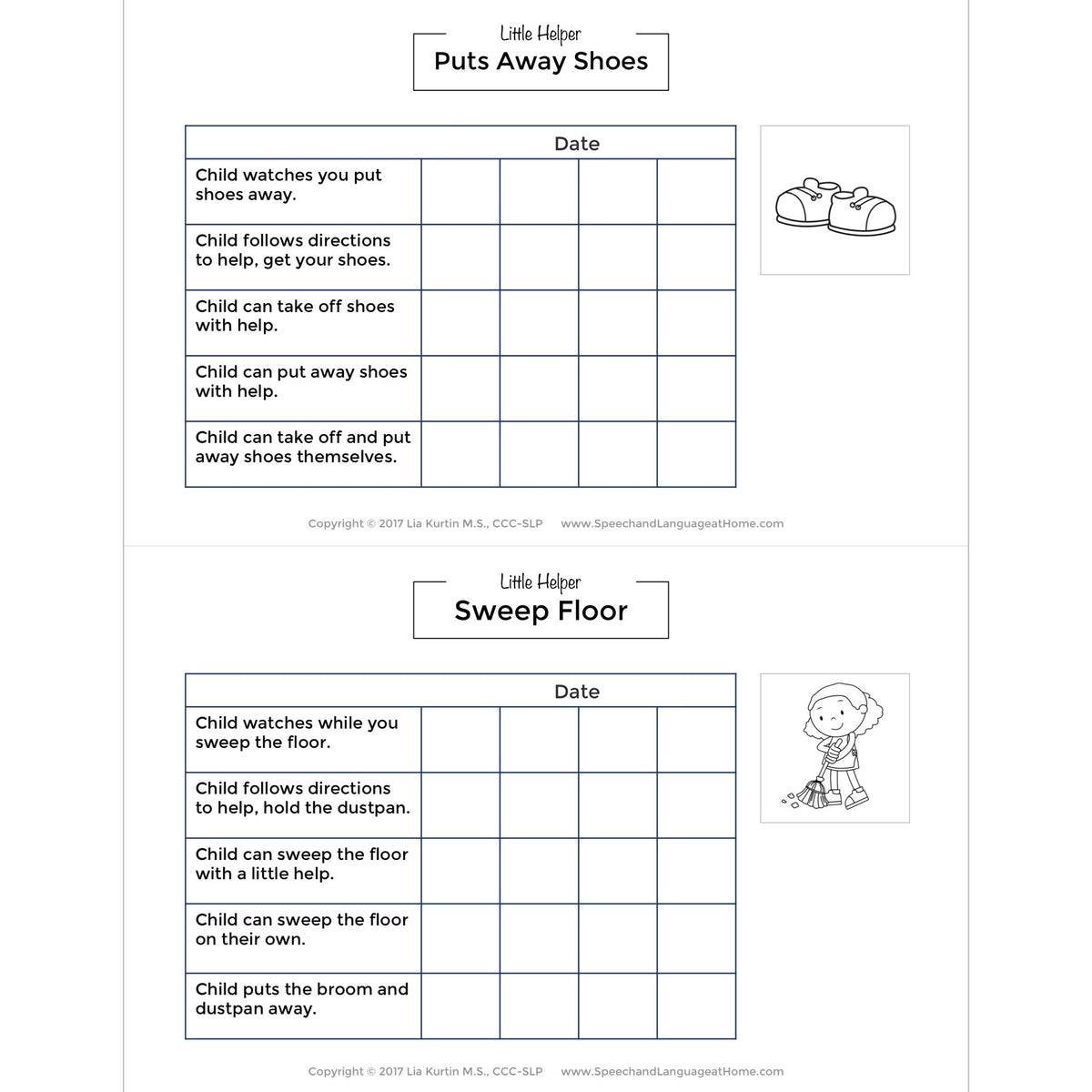 Life Skill Rubrics and Recipes Parent Handouts