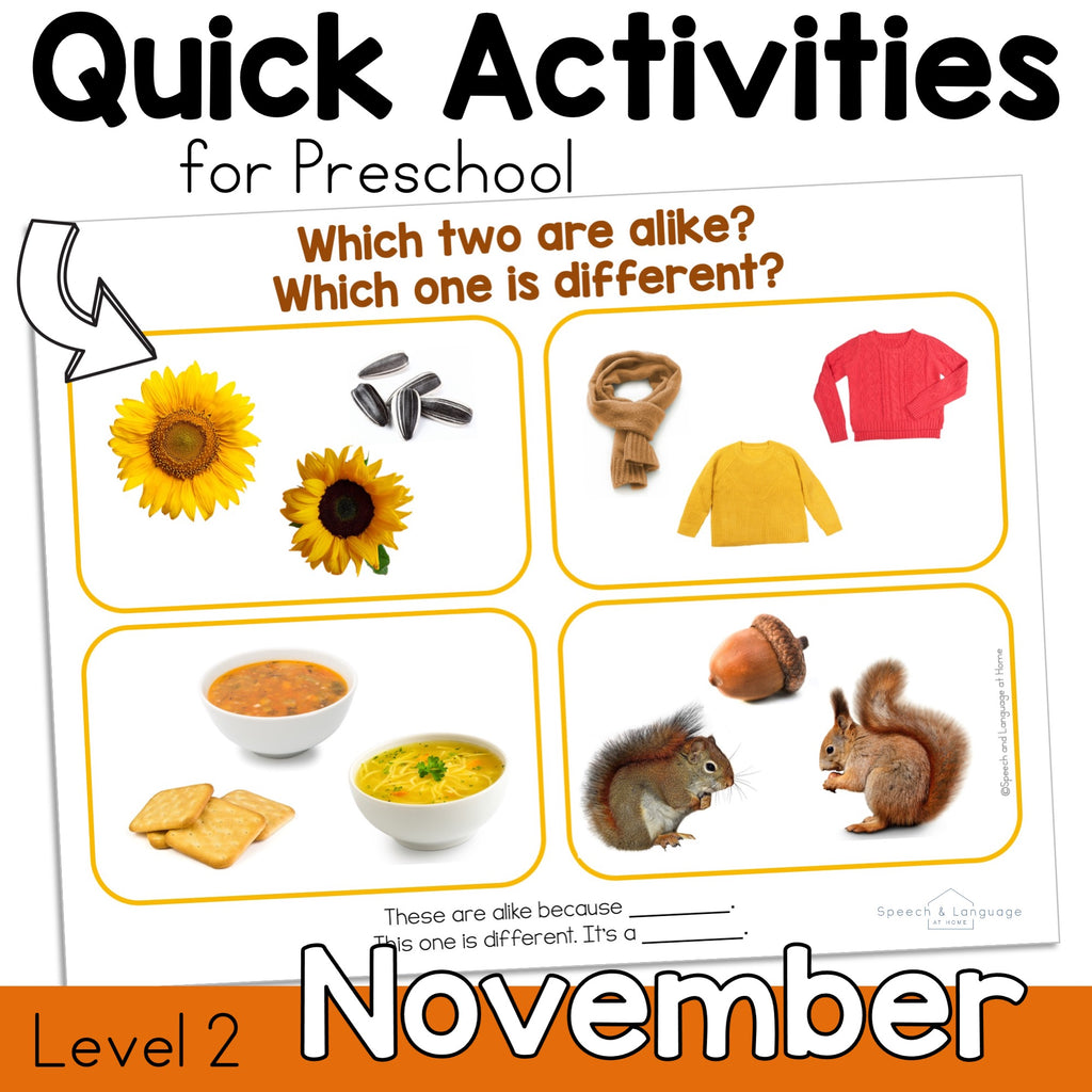 November Preschool Activities