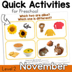 November Preschool Activities