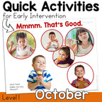 October Early Intervention Activities