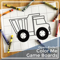 Open Ended Game Board and Coloring Pages