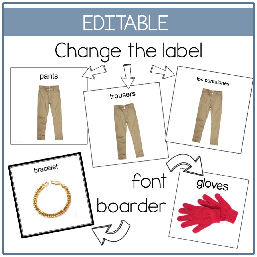 Clothes Picture Cards