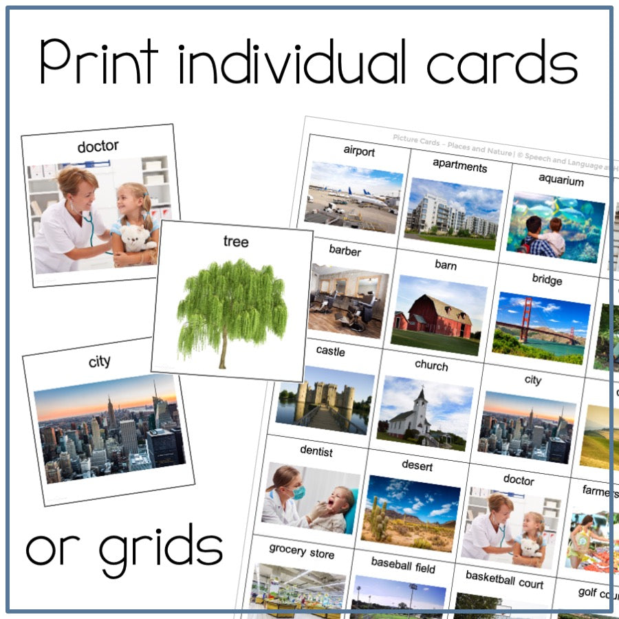 Places and Nature Picture Cards
