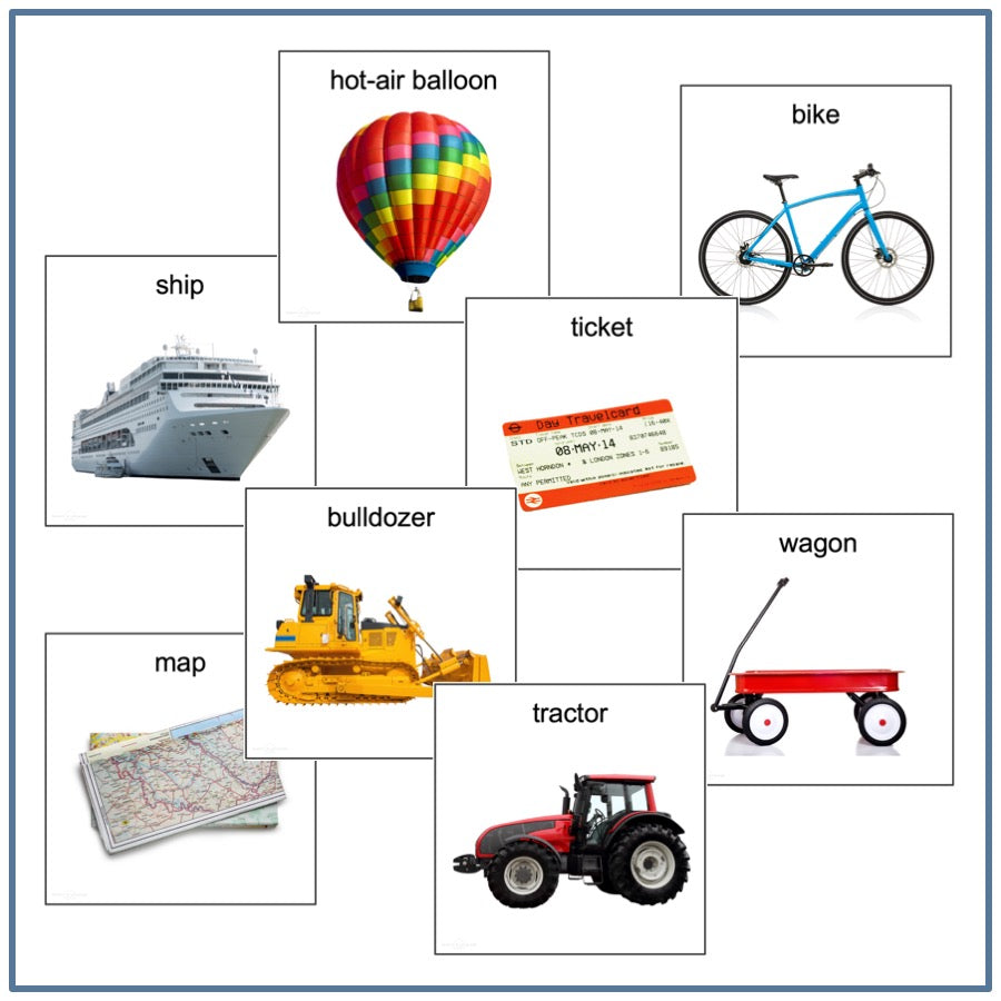 Transportation Picture Cards