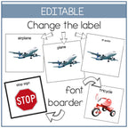 Transportation Picture Cards