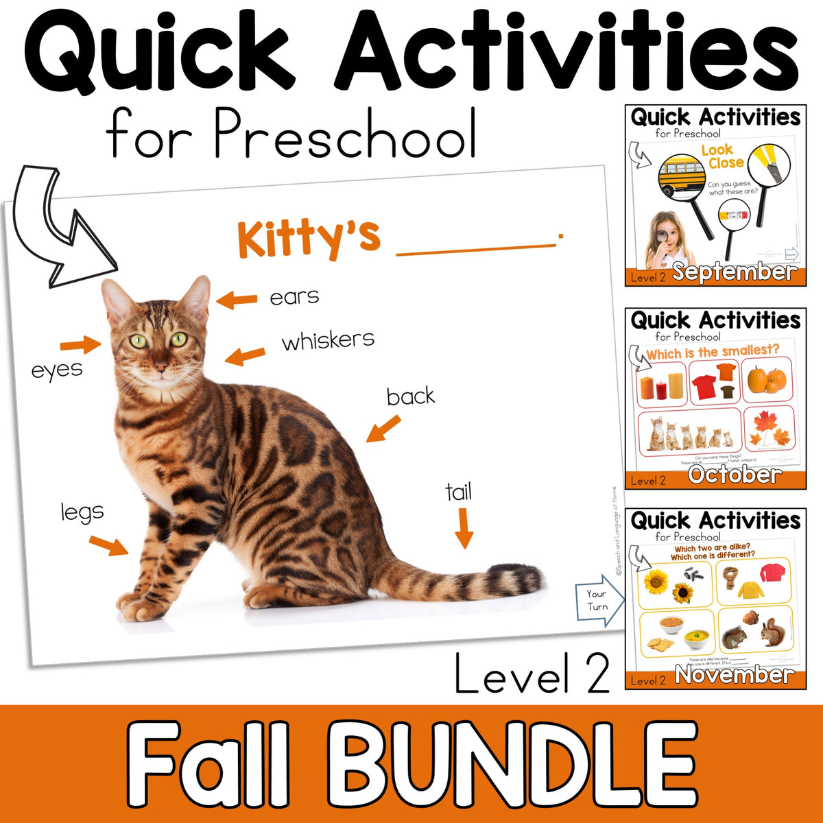 Fall Preschool Speech Therapy Activities