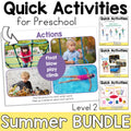 Summer Preschool Speech Therapy Activities