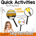 September Preschool Activities