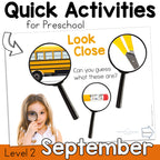 September Preschool Activities