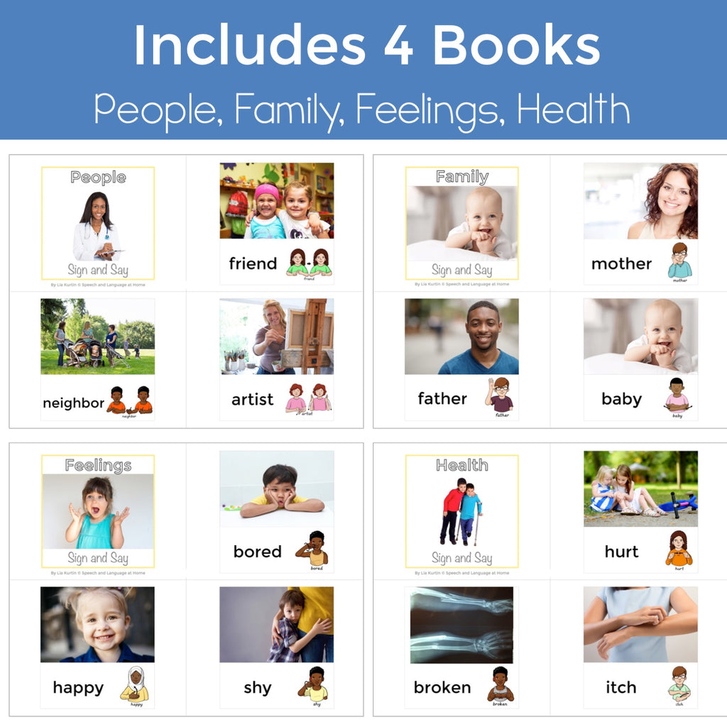 People, Family, and Emotions Sign and Say