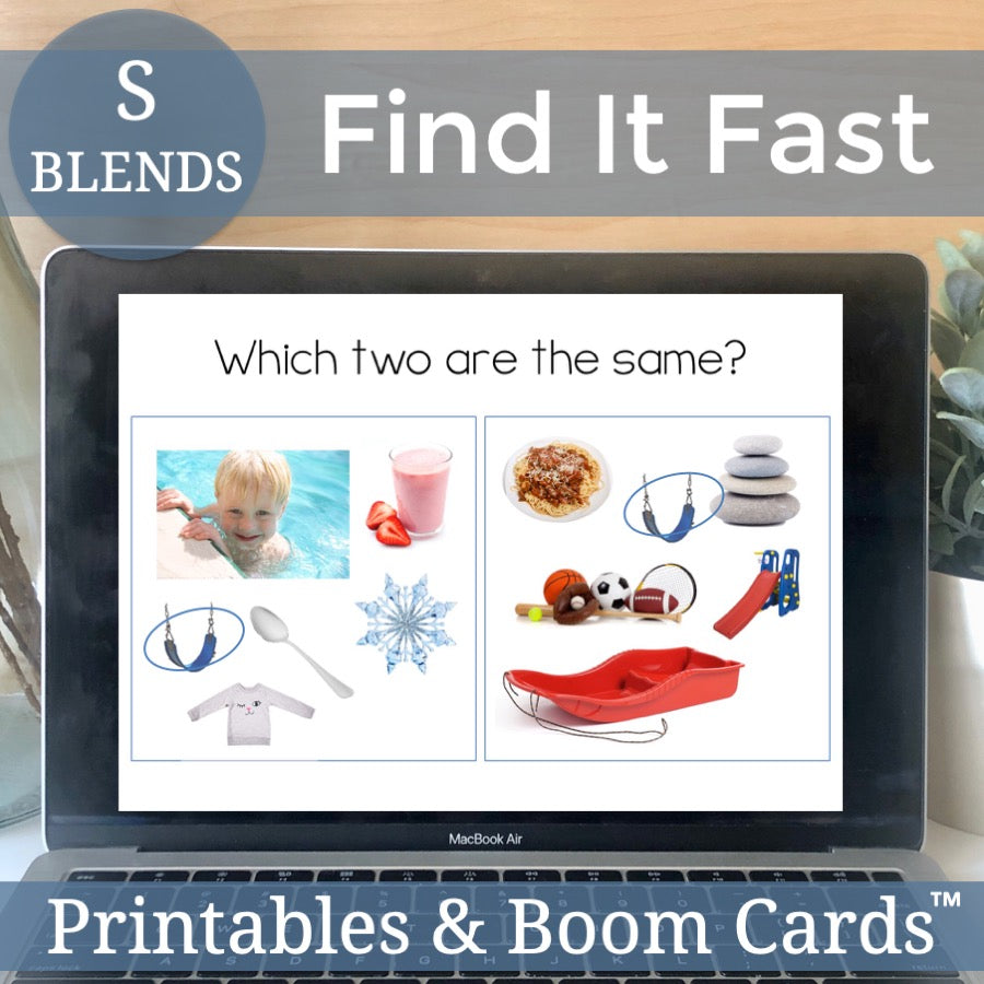 S Blends Articulation Game Find It Fast