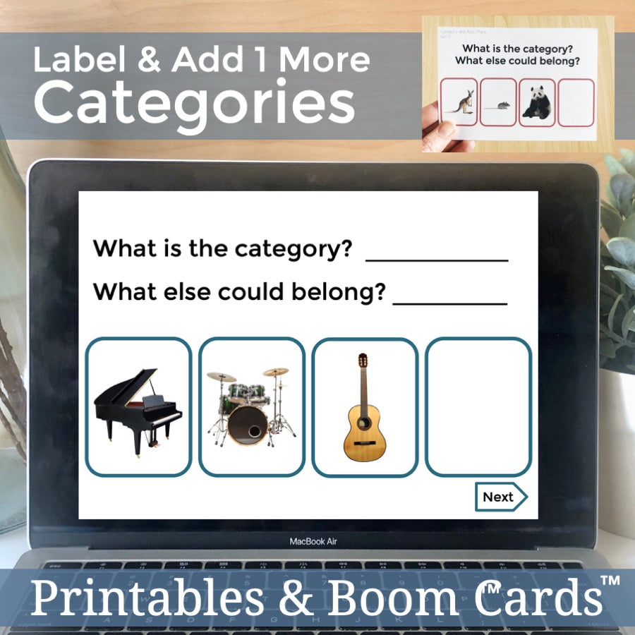 Categories Add One More Task Cards