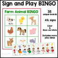 Farm Sign and Say Bingo