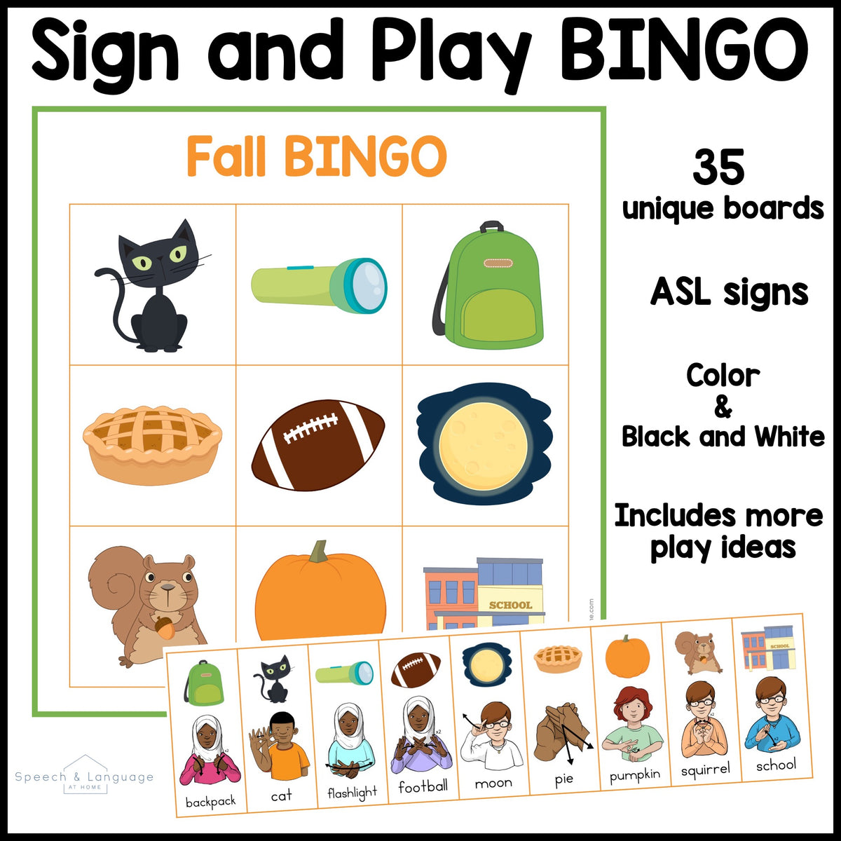 Fall Sign and Say Bingo
