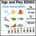 Ocean Animals Sign and Say Bingo