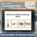 Categories Exclusion Task Cards