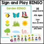 Garden Sign and Say Bingo