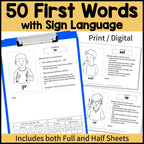50 First Word (and Signs) Parent Handouts