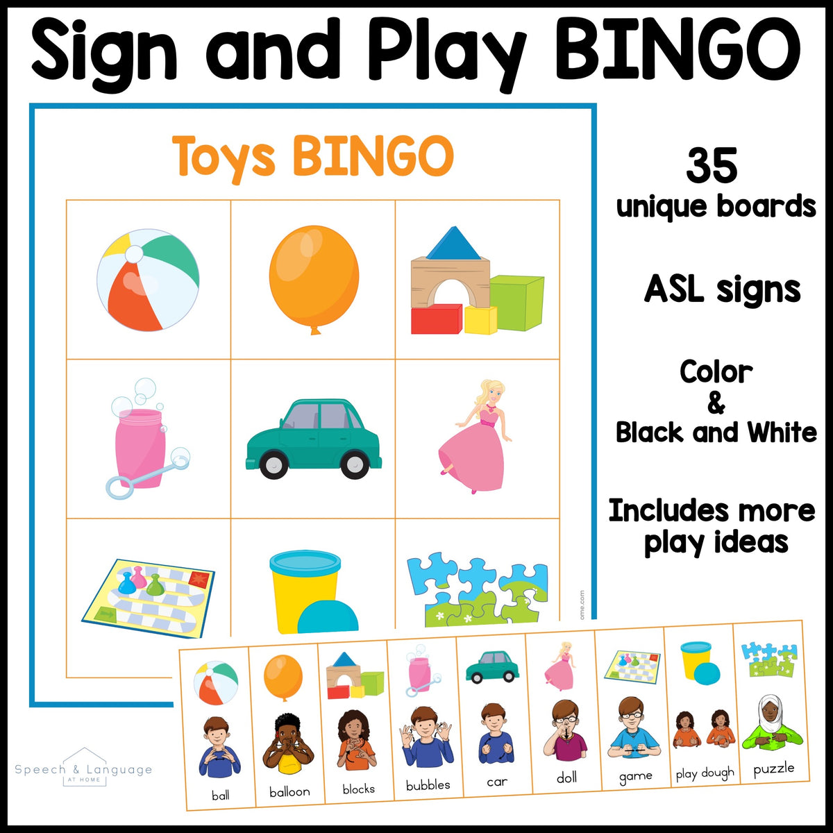 Toys Sign and Say Bingo