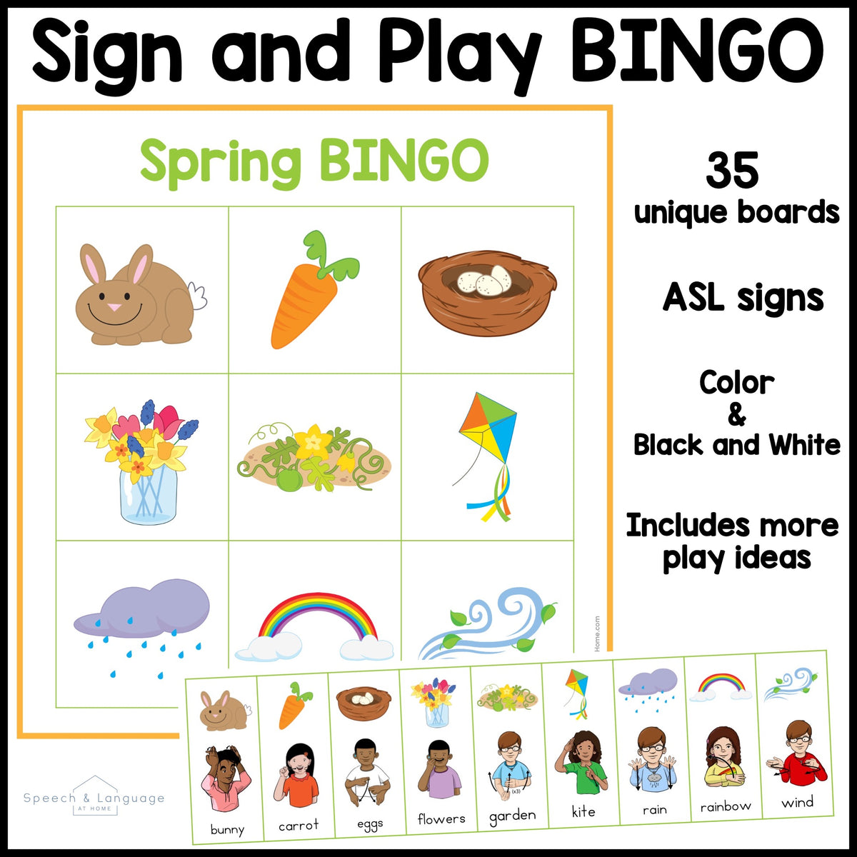 Spring Sign and Say Bingo