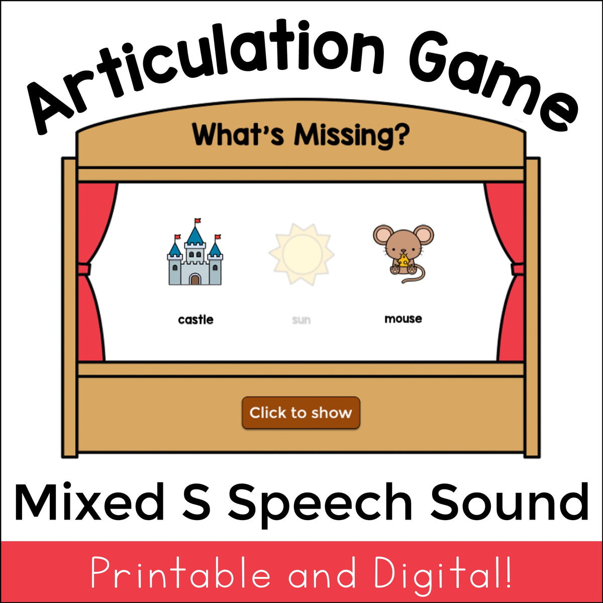 S What's Missing Articulation Game