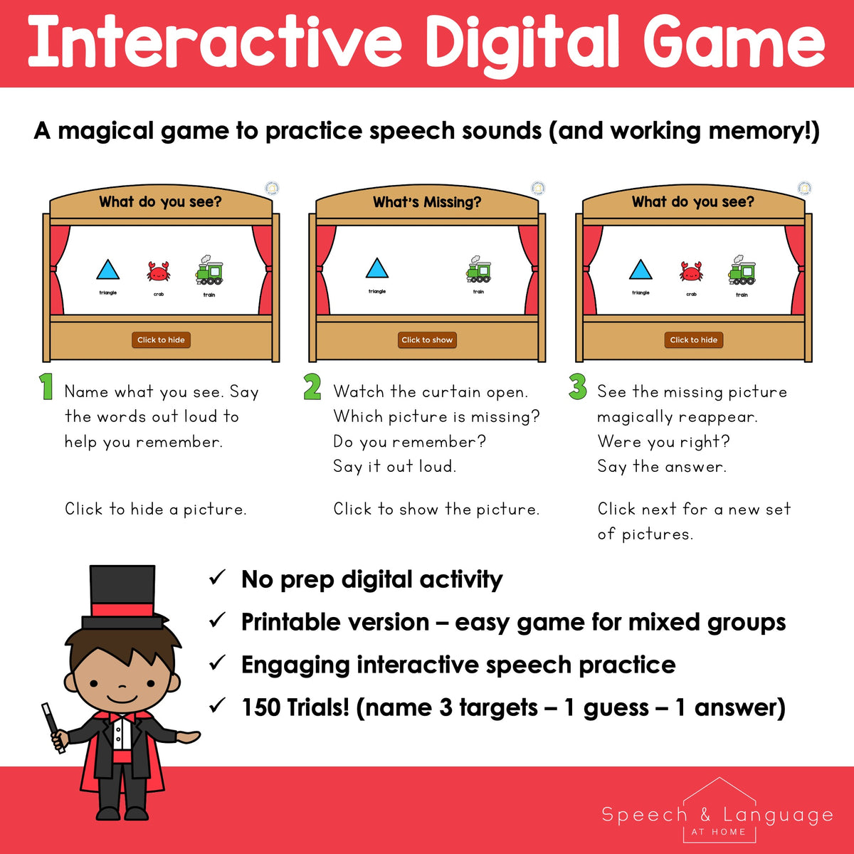 R Blends What's Missing Articulation Game