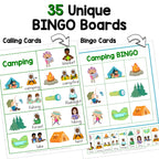 Camping Sign and Say Bingo