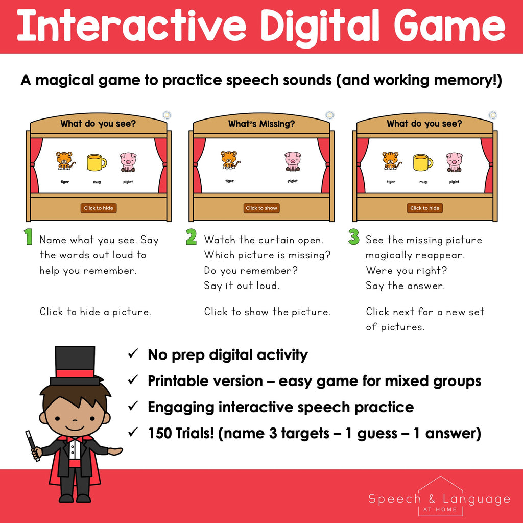 G What's Missing Articulation Game