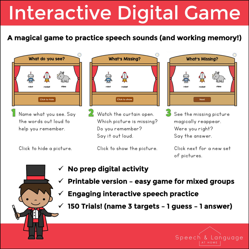 R and Vocalic R What's Missing Articulation Game