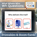 Wh Questions Task Cards