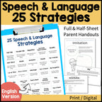25 Speech and Language Parent Handouts (English)