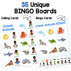 Ocean Animals Sign and Say Bingo