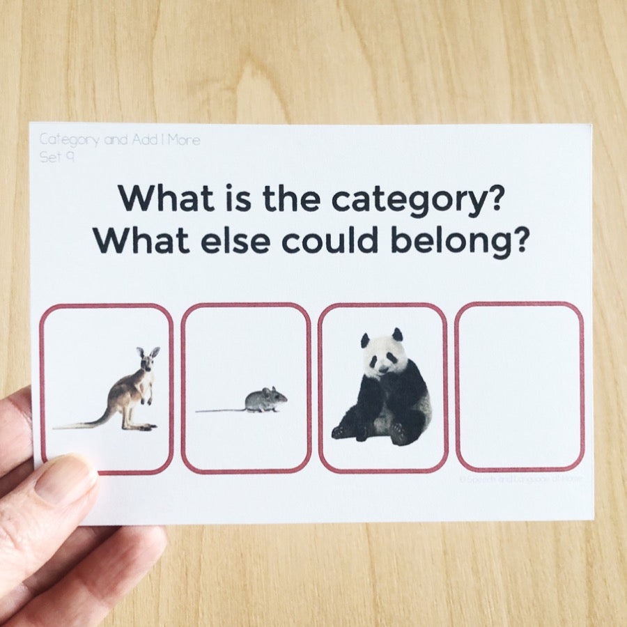 Categories Add One More Task Cards